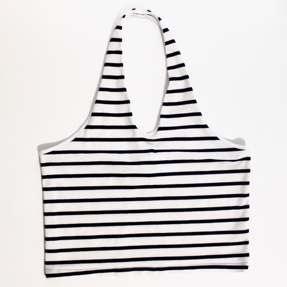 Women’s Stripped Crop Top - Picture 2 of 2